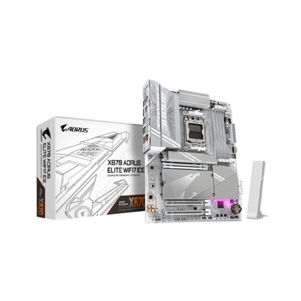 PLACA MADRE X870 AORUS ELITE WIFI7 ICE DDR5 AM5/S/R/HDMI/4M2/USB3.2/ATX