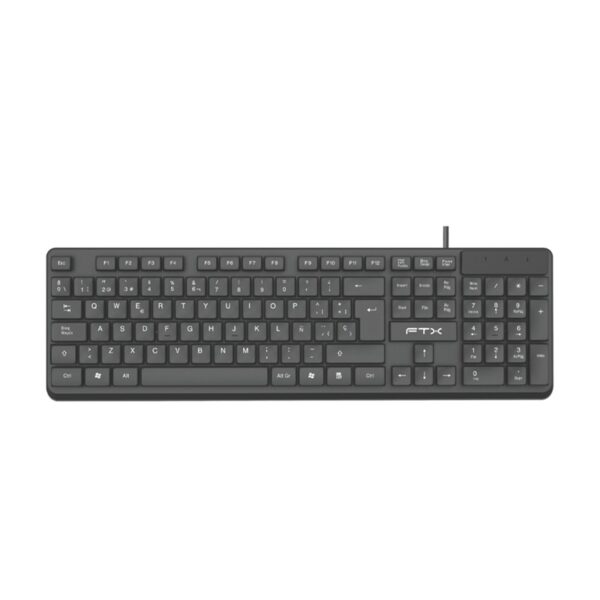TECLADO FTX K87 NUM/ESP/NEGRO/USB