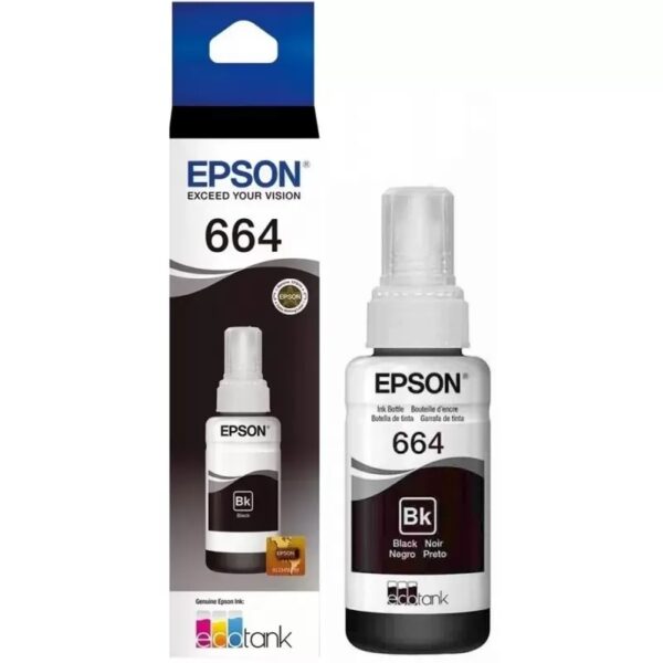 TINTA EPSON T664 120 NEGRO L1XX/L2XX/L3XX/L5XX T664120-AL 70 ML