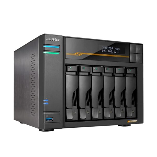 NAS ASUSTOR AS6806T QC 2.3/6BAY/16G/4-GBLAN/4 M.2/2USB4/3USB3.2