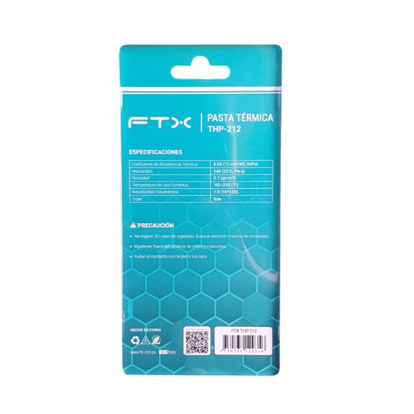 PASTA TERMICA FTX THP-212 2GR 1.2 W/M.K