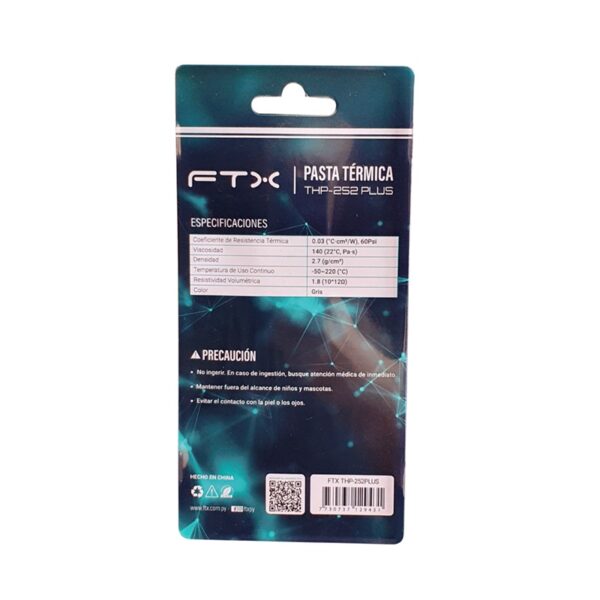 PASTA TERMICA FTX THP-252PLUS 2GR 5.2 W/M.K