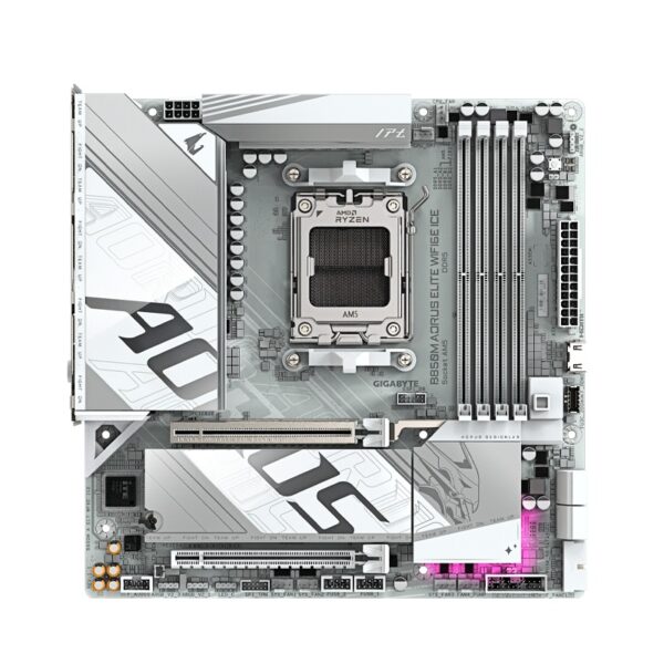 PLACA MADRE B850M AORUS ELITE WIFI6E ICE DDR5 AM5/S/R/DP/2M2/USB/MATX