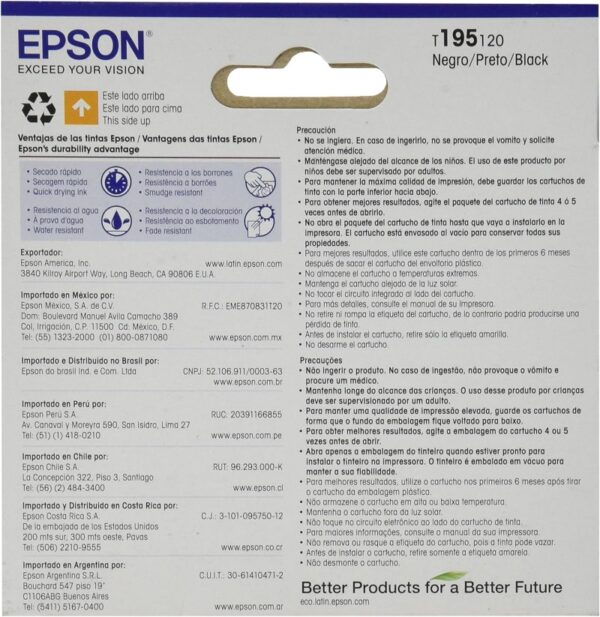 TINTA EPSON T195 120 NEGRO XP-20/XP-101/XP-2XX T195120-AL 4ML