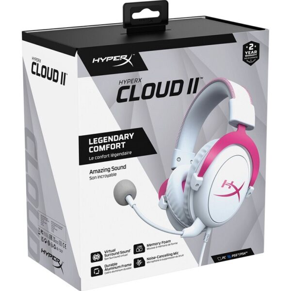 AURICULAR HYPERX HEADSET HHSC12-AC-PK/G CLOUD II MIC/3.5MM/7.1/ROS-BLA