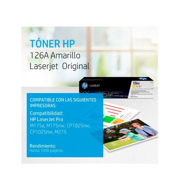 TONER HP 126A AMARILLO CE312A CP1025/CP1025NW