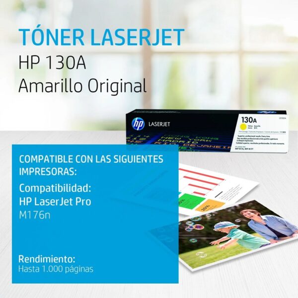 TONER HP 130A AMARILLO CF352A MFP M176/MFP M177