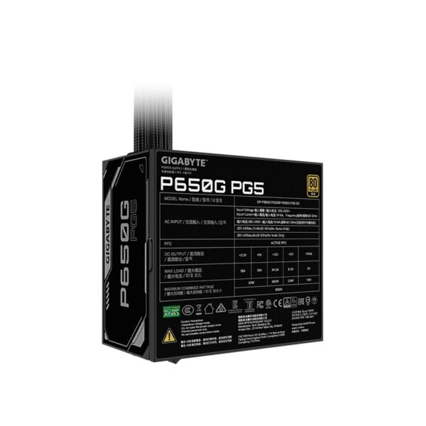 FUENTE GIGABYTE 650W 80PLUS GOLD GP-P650G PG5 BIVOLT