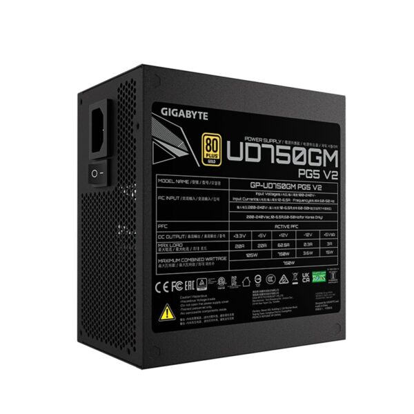 FUENTE GIGABYTE GP-UD750GM PG5 V2 750W 80PLUS GOLD FULL MODULAR