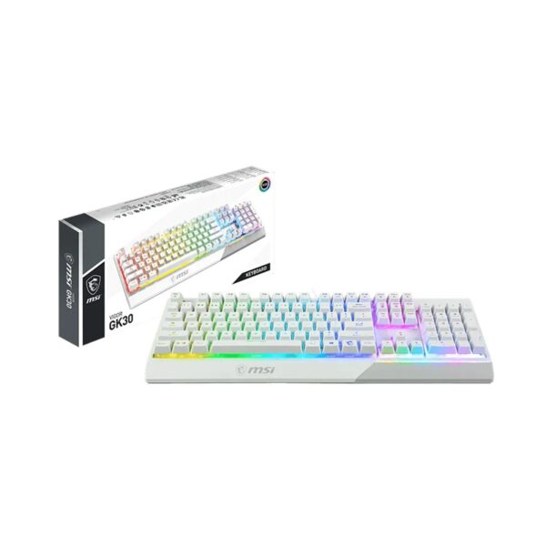 TECLADO GAMER MSI VIGOR GK40 ENG/BLANCO