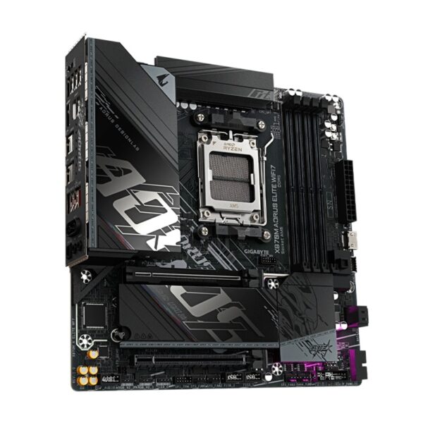 PLACA MADRE X870M AORUS ELITE WIFI7 DDR5 AM5/S/R/HDMI/2M2/USB4/MATX