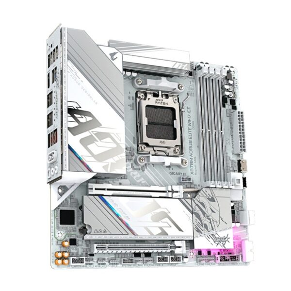 PLACA MADRE X870M AORUS ELITE WIFI7 ICE DDR5 AM5/S/R/HDMI/2M2/USB4/MATX